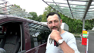 Cute brunette teen banged hard in her little pussy