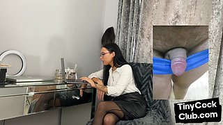 Femdom beauty babe comment smalldicks