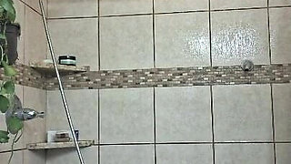 After a Hot Sshower Nurse Vicki Dries off and Does Some Other Grooming