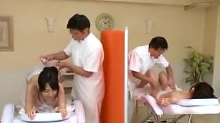 Oil Massage Daughter and Mama-three