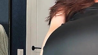 Sexy Asian in Fishnet Stockings and Oil Masturbates Asshole