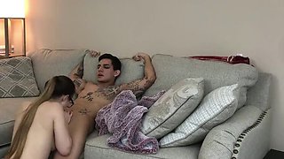 Stephanie Vixen intimate amateur teen fucked hard on couch POV