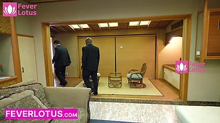 Curvy Japanese Mob Moll's Massive Jugs Bounce in Interracial Threesome - Japanese Dick + BBC Pump Her Full
