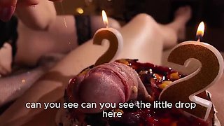 MonaAlex MILF Swallows 10 Loads On Birthday Cake Before Eating Every Slice