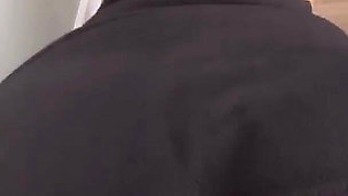 Fucking Big Dildo Against the Wall
