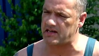 Horny booty black fucks with two white men