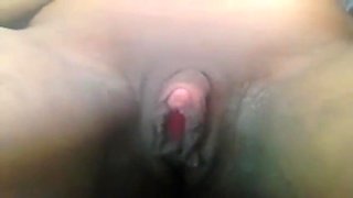 Look how I rub my giant Clitoris