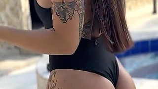 Pool Day! Young Colombian Woman Gets Fucked at Her Neighbor's Country House!
