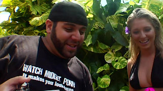 Hot Blonde Neighbor Fingers Herself Outdoors Then Dildo Fucks Indoors