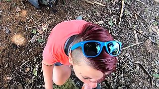 Quick BJ at Abandoned House Amateur Couple's Cumshot Advent