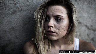 PURE TABOO Homeless Teen Virgin gets Unwanted Creampie
