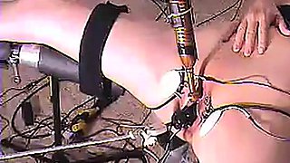 Submissive girl 10 minutes of orgasms with a pear
