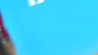 I saw her amateur cute panty upskirt
