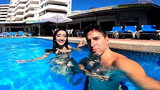Puta Argentina is Caught in the Pool and Fucked Wildly