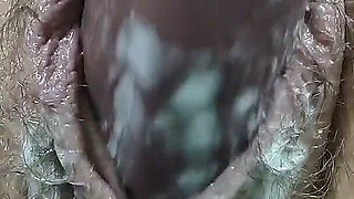 Creamy Masturbation with BBC Dildo - Vibrator Orgasm