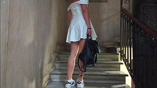 Picked up in Rome! Risky Villa Sex with No-panties MILF - Massive Creampie Finish