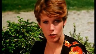 Retro sex video with a hot busty girl peeing and taking a bath