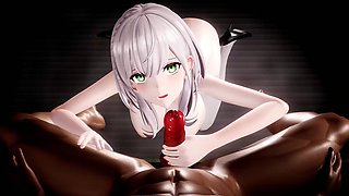 Shirogane Noel POV Blowjob