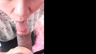 Amateur Blonde Blowjob handjob and cumshot