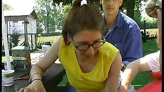 A Nympho Gang-bangued Binoclarde at a Picnic!