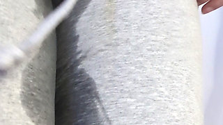 Desperately peed through my pants