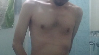 Jerking off before I get in the shower