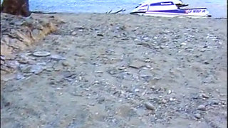 Threesome fucking on the beach