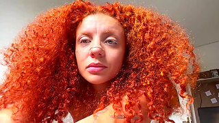 Naughty Redhead Squirts All Over the Bed