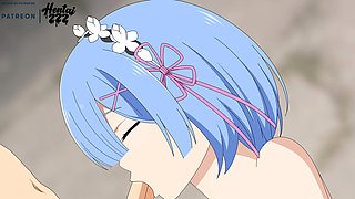 Rem POV Creampie Uncensored Re Zero Hentai Animation Blowjob Doggystyle