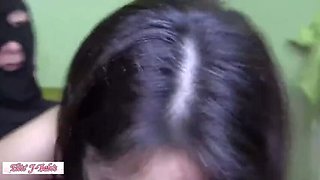 Hot Asian Babe Angel Gives Wild Blowjob