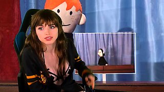 Very Hot Amateur French Teen couple tit fuck on Webcam