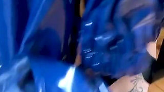 Shiny Pvc Rainwear Walk with a Kinky Secret