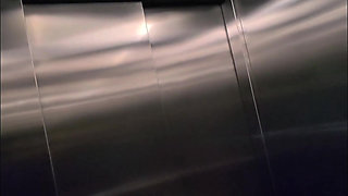 Shy Girl Gets Convinced in Elevator to Swallow a Stranger's Cum