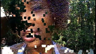 Black stud with a hard tool bangs ebony babe doggy style and drops his load on her belly