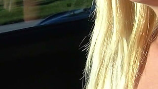 Sexy 20 Year Old Blonde Cheats on Her Boyfriend in Parking Lot -lacy Tate