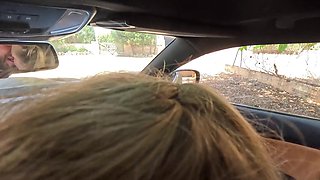 Outdoor Fuck With Blonde On The Hood Of A Green Dodge Charger