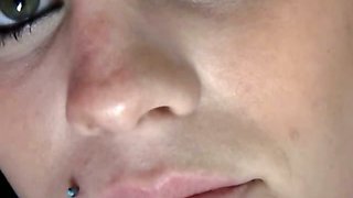 Blonde pregnant slut masturbating with tiny vibrator