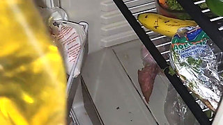 Drinking Piss From the Fridge and Making My Male Cum in My Deepthroat