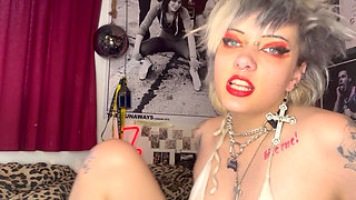 Mouth Tour Red Lipstick Goth Girl
