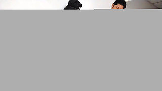 Amateur Lovers Fuck on Black Furniture on a Sunday Morning