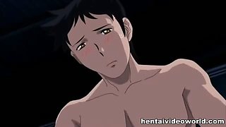 Hentai deepthroat and fuck for busty housemaid