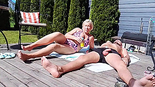 Vacation with Stepmom in the Backyard in Front of Neighbors