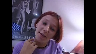 German Redhead Babe Fingers Her Wet Pussy Solo Casting