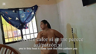 The Very Sexy Latina Maid Ended up Getting Fucked with My Big Cock. She Screams That It Hurts, but She Likes to Feel My Cock in