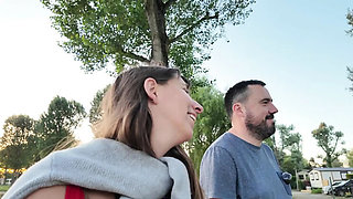 Hungarian MILF Gets Fucked and Deep Throated at a Campsite
