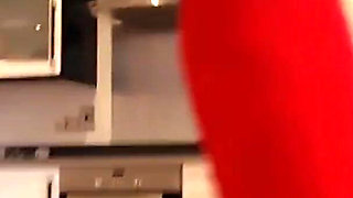 Pretty pussy, red lingerie all holes fucked