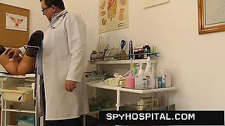 Awesome babe undressing for spy cam at hospital