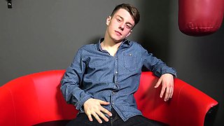 Blonde Twink Jerks Big Cock