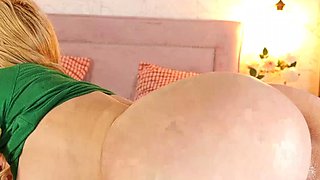 Blonde Bombshell Squirts a Lot From Masturbating