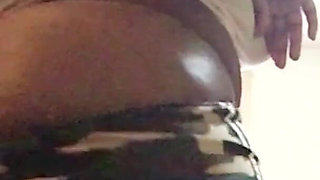 Ass hanging off her tights I think she wants to fuck